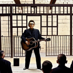 **Johnny Cash performing at Folsom Prison in