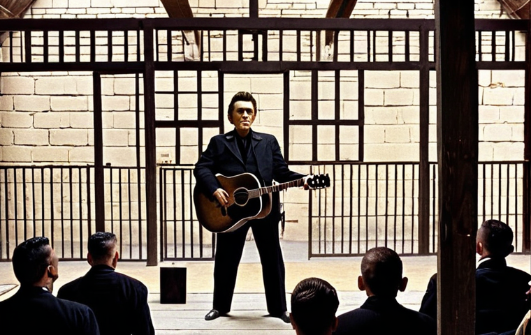 **Johnny Cash performing at Folsom Prison in